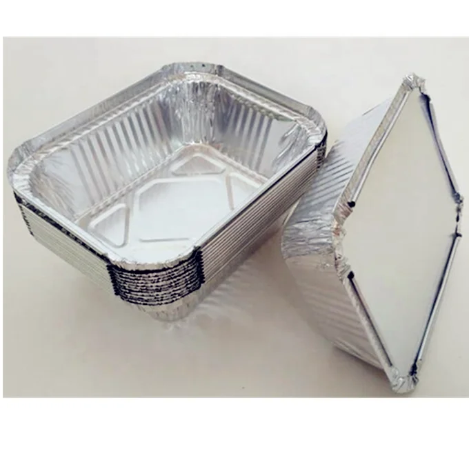 
250ml rectangular aluminium foil tray with lids in good quality and price 