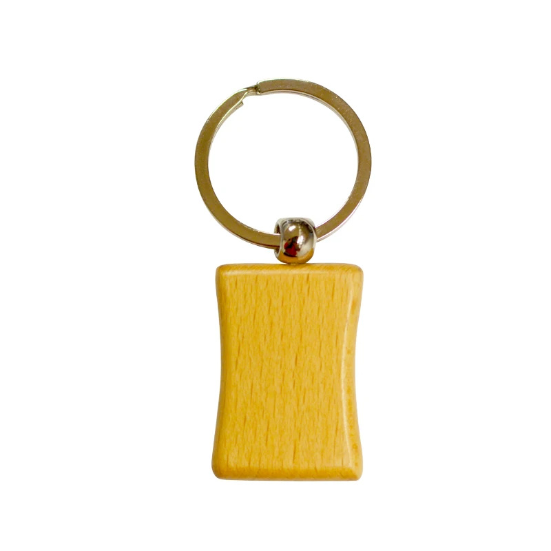 China Factory Make Natural Olive Blank Custom Logo Wood Keychain