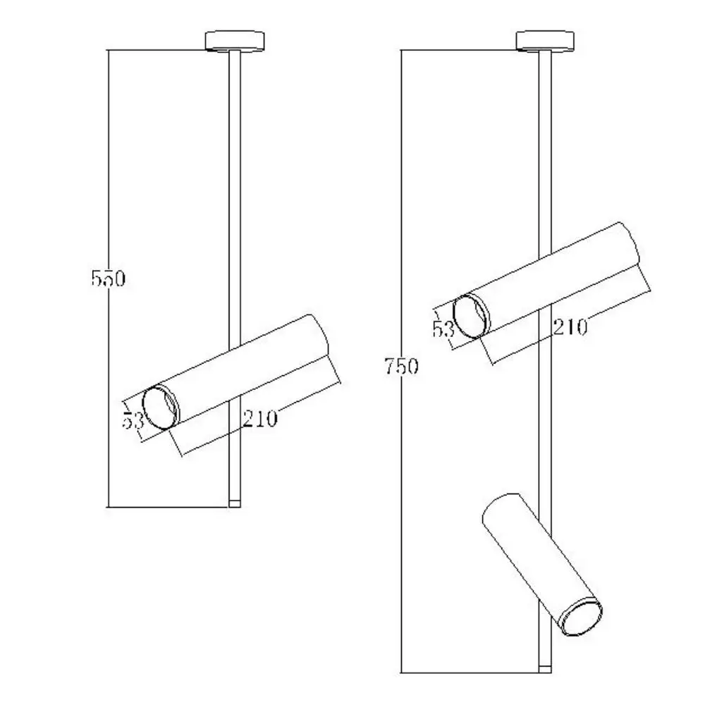 
New Double Heads LED Ceiling Lamp Surface Mounted GU10 Down light spotlight For Decorative Lighting 