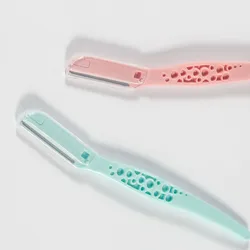 NATINA wholesale hot sale professional 2 pieces/pack stainless steel razor blade personal lady eyebrow trimmer