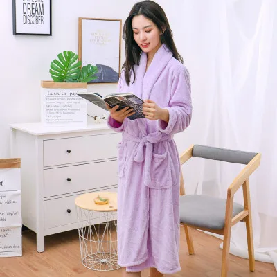 Extra long hotel micro fiber bathrobe