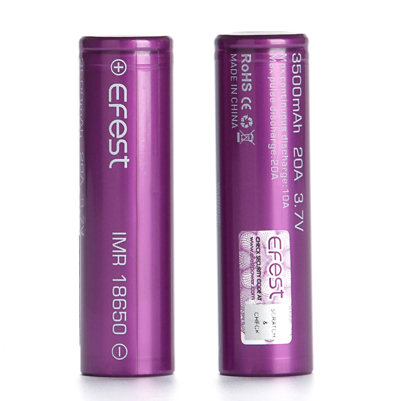 
Efest IMR 18650 35A 3000 mAh 3.7V LI-MN High Drain Rechargeable Battery 