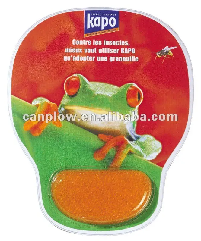 PVC mouse pad with wrist rest good for souvenir idea