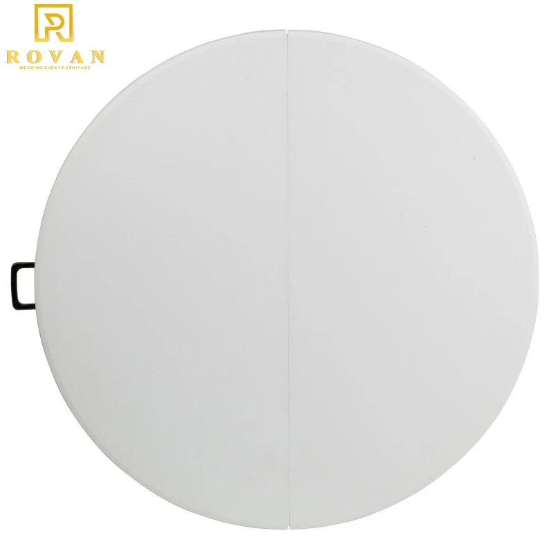 Durable Folding dining 6ft HDPE table top plastic round folding wedding tables for events