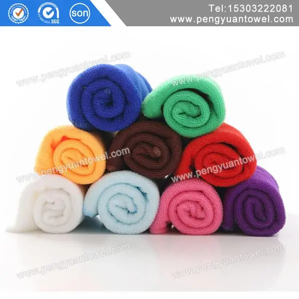 
China towel factory supply plain dyed Car Cleaning Microfiber Towel terry cloth 