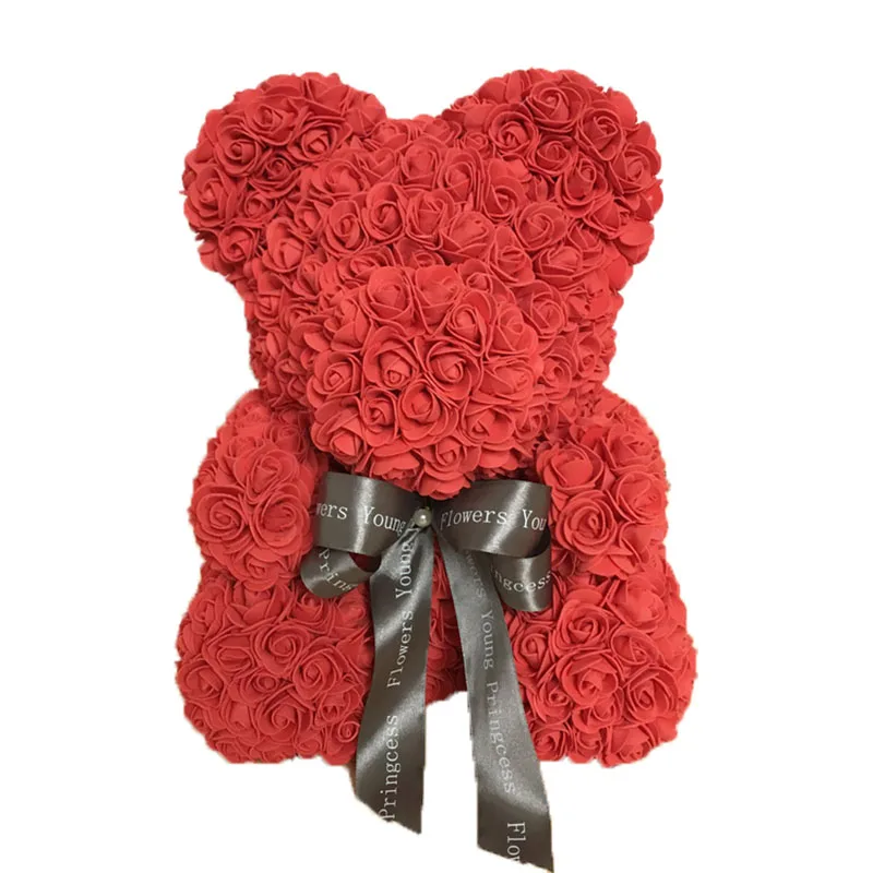 Plush Stuffed Gift Flower Rose Bear Rose Teddy Bear For wedding party decoration