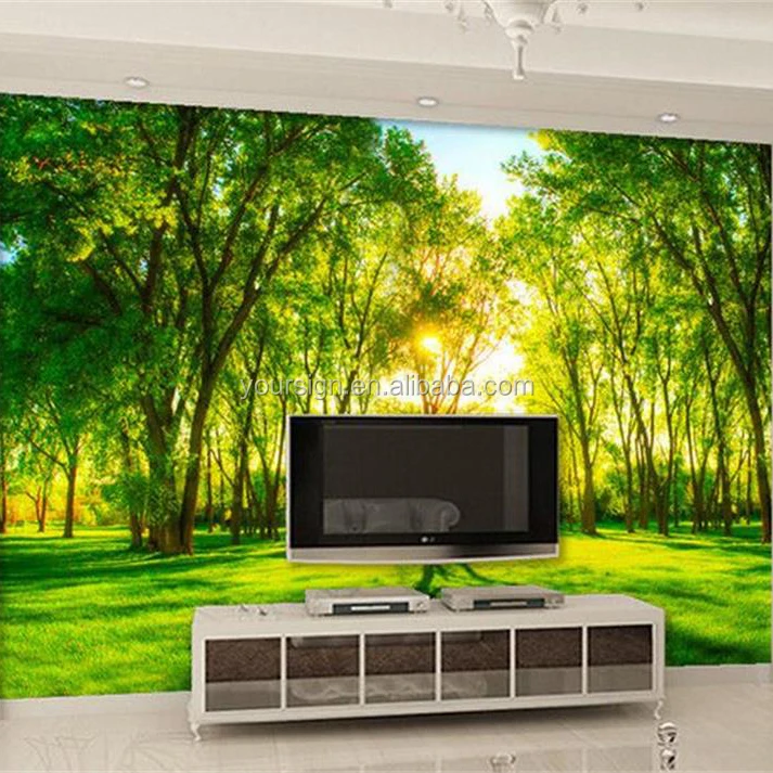 Nature Scenery Wallpaper pvc 3d Wall Murals For Home Decoration Wall