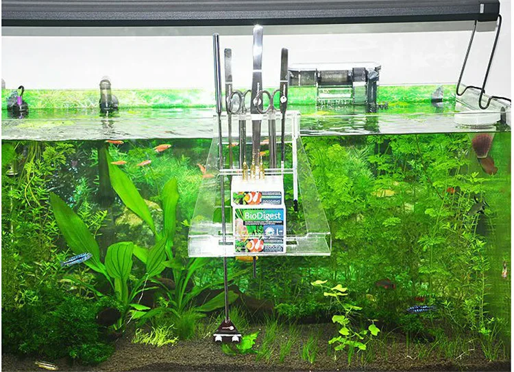 Aquarium landscaping acrylic garden plant tank maintenance tool holder