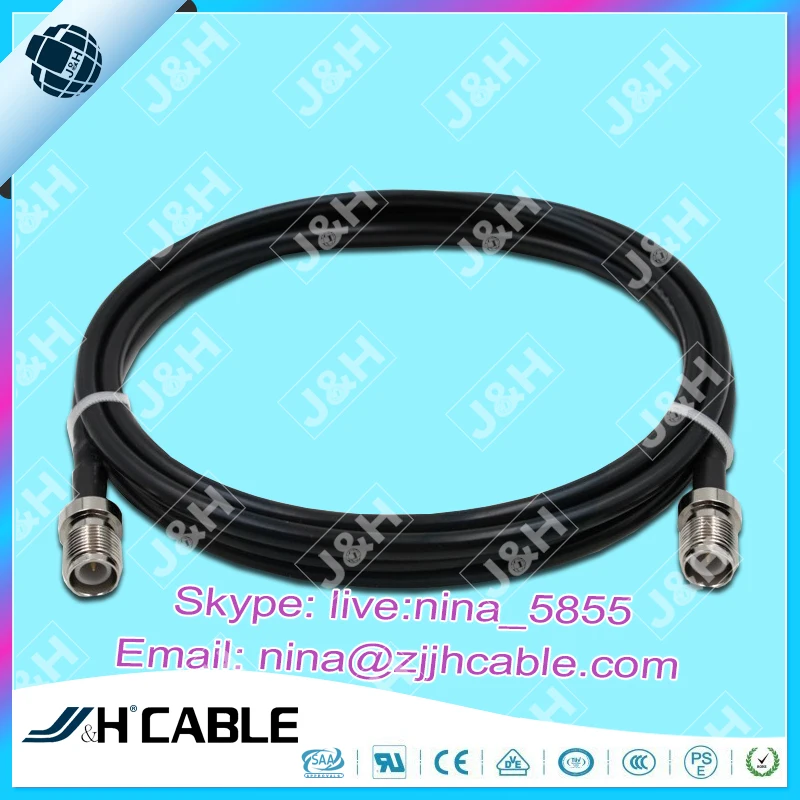 Низкие Потери 50Ohm SYV50-7 RPTNC Мужчин RPTNC Мужской Антенны Коаксиальный Кабель