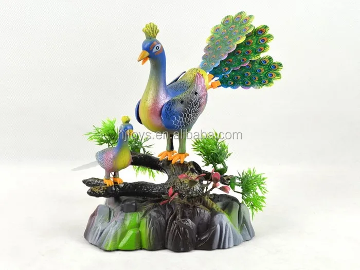 sound control animal toy peacock with light and music for kid gift