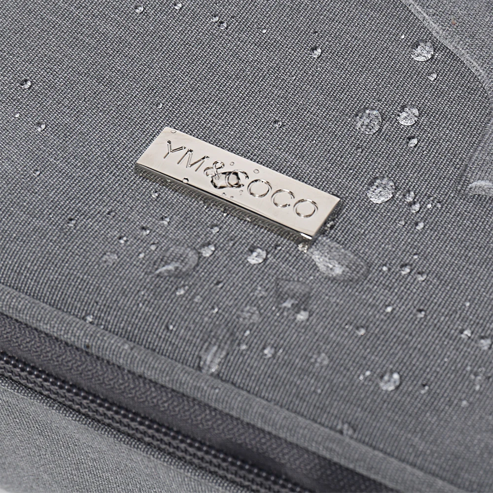 YM&COCO large capacity portable handle waterproof canvas mens travel toilet bag