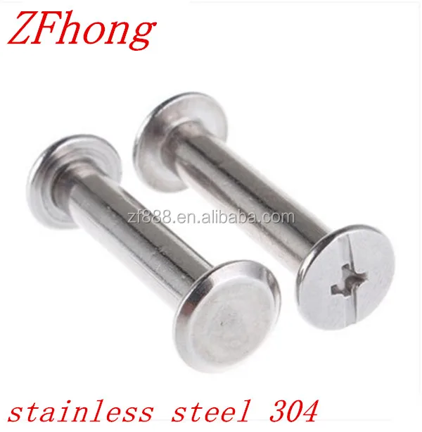 5mm stainless steel 304 chicago screws / menu screws /account book screws