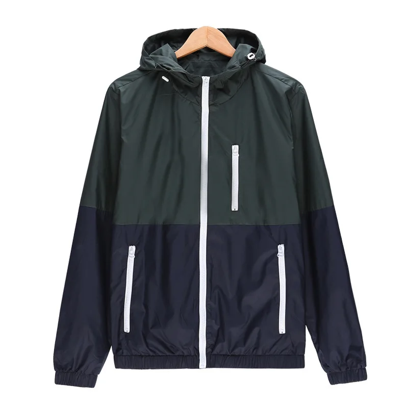 
Wholesale Hooded windbreaker rain jacket for men 