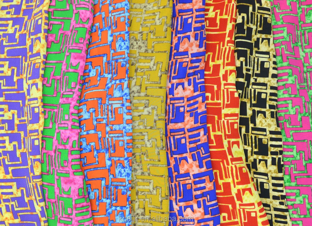 
Colorful Printed Silk Crepe De Chine,Silk Cdc from Silk Fabric Manufacturer 