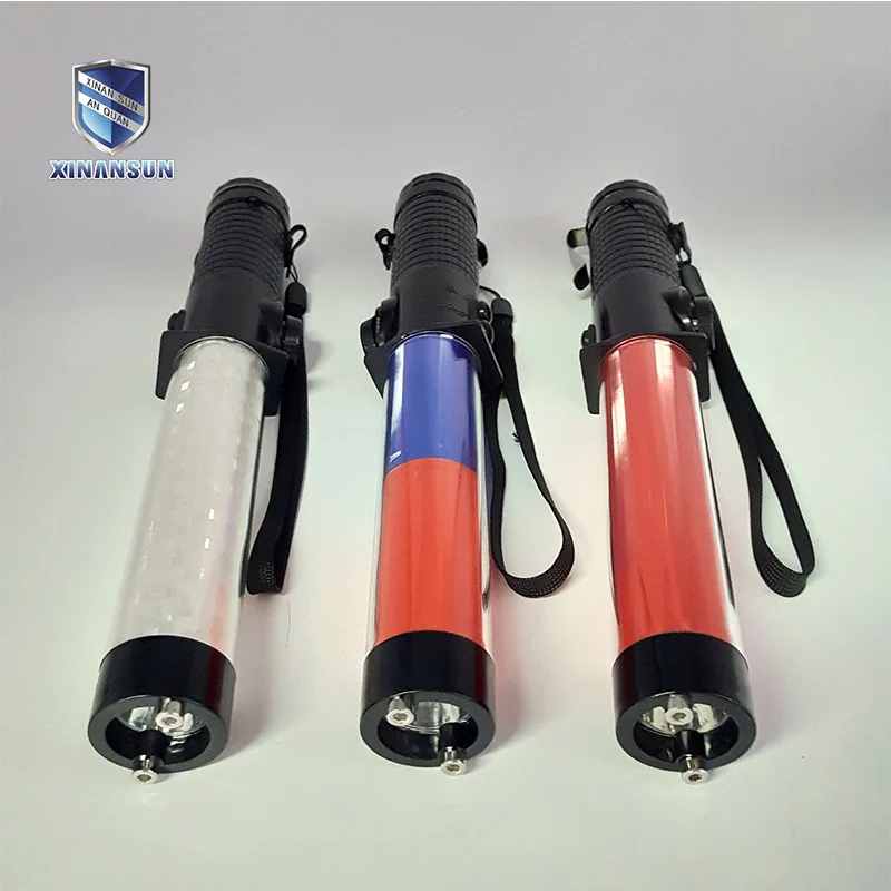 1800mAh battery rechargeable multi-function traffic baton with electronic whistle