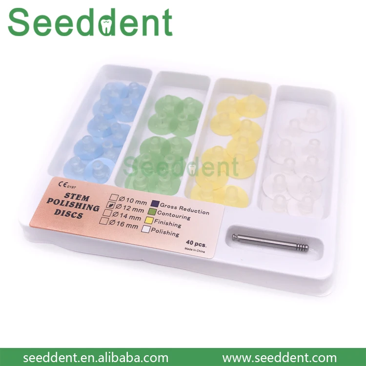 Diameter 12mm Dental STEM Polishing Discs for Gross Reduction/Contouring/Finishing/Polishing