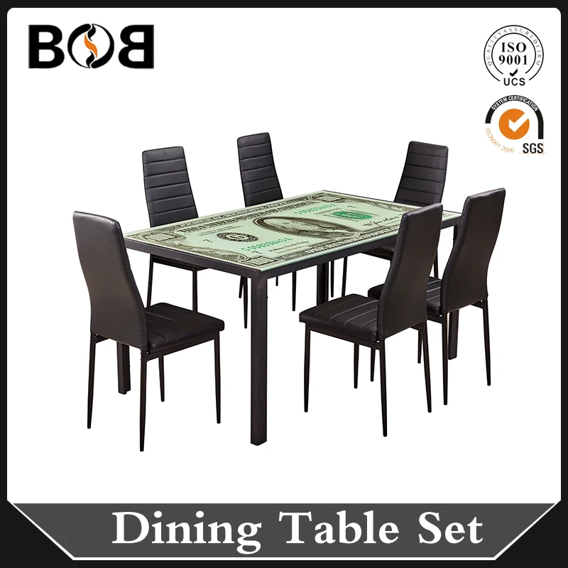 wholesale 12mm tempered glass cheap japanese dining table with bench set