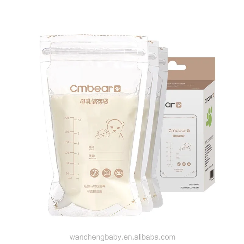 BPA free double Ziplock   breastfeeding baby  milk storage bags keep milk fresh breast milk pouch 30 pieces