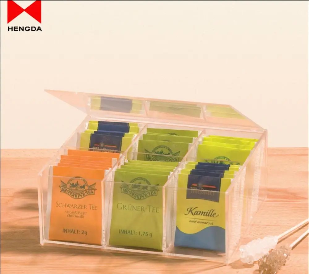 Tea Bag Organizer Storage Box - Tea Bag Holder Clear Plastic