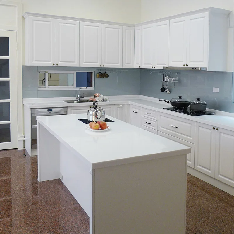 Современный дизайн, низкая цена, самосборный кухонный шкаф из МДФ с набором островов