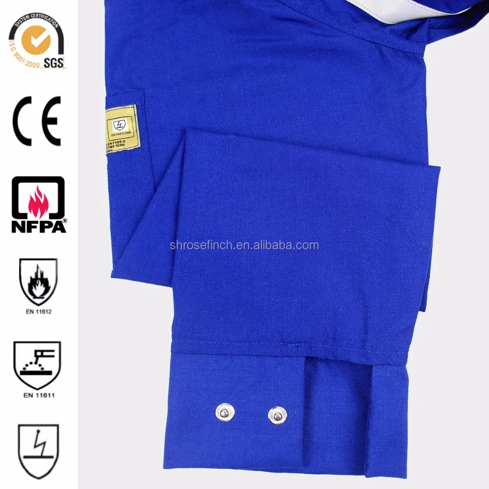 Flame retardant Safety Firefighter Suit 155gsm 3A Fire Resistant for Industrial Workwear with Reflective Trim FR Clothing