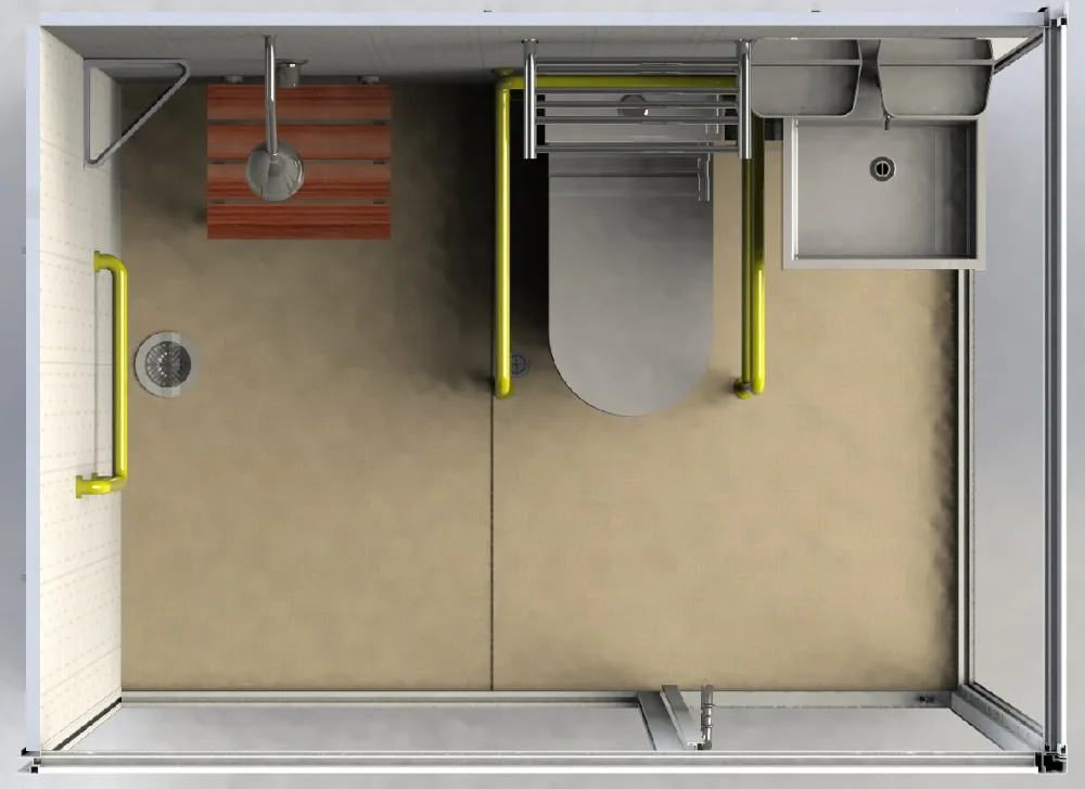 2018 China supply portable bathroom glass shower room cabin