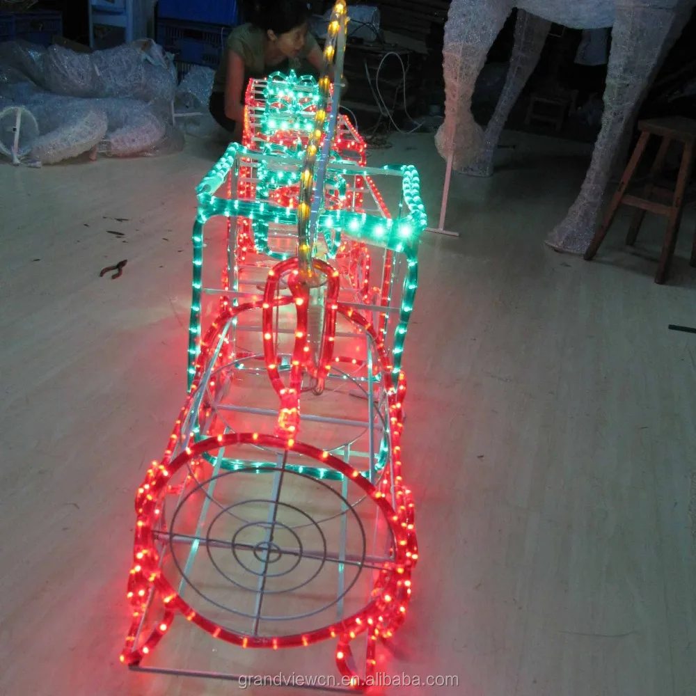 Уличное Рождественское украшение 3D светодиодный светильник в виде поезда