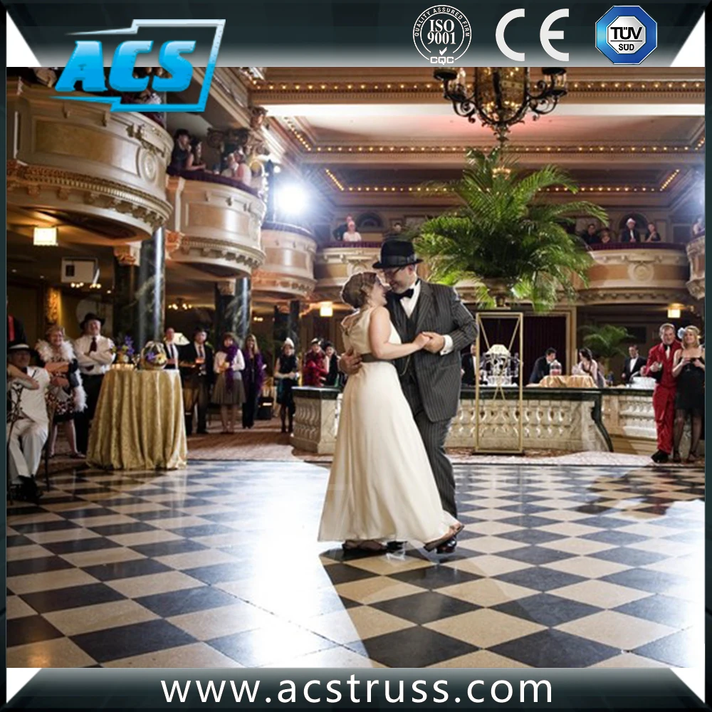 Wedding laminate portable white round dance floors for sale