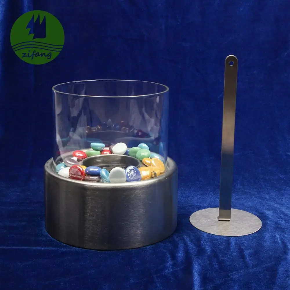 Durable bio ethanol burner table top fireplace for easy use fire pit