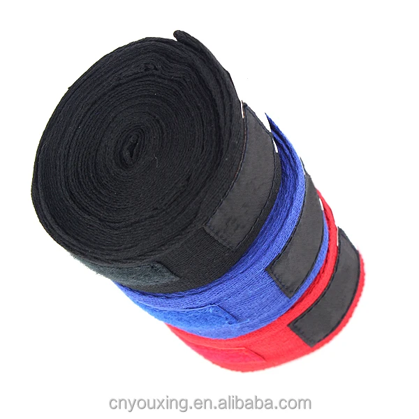 Sample free shipping factory direct sale nylon cotton boxing hand wraps elastic boxing bandage for training