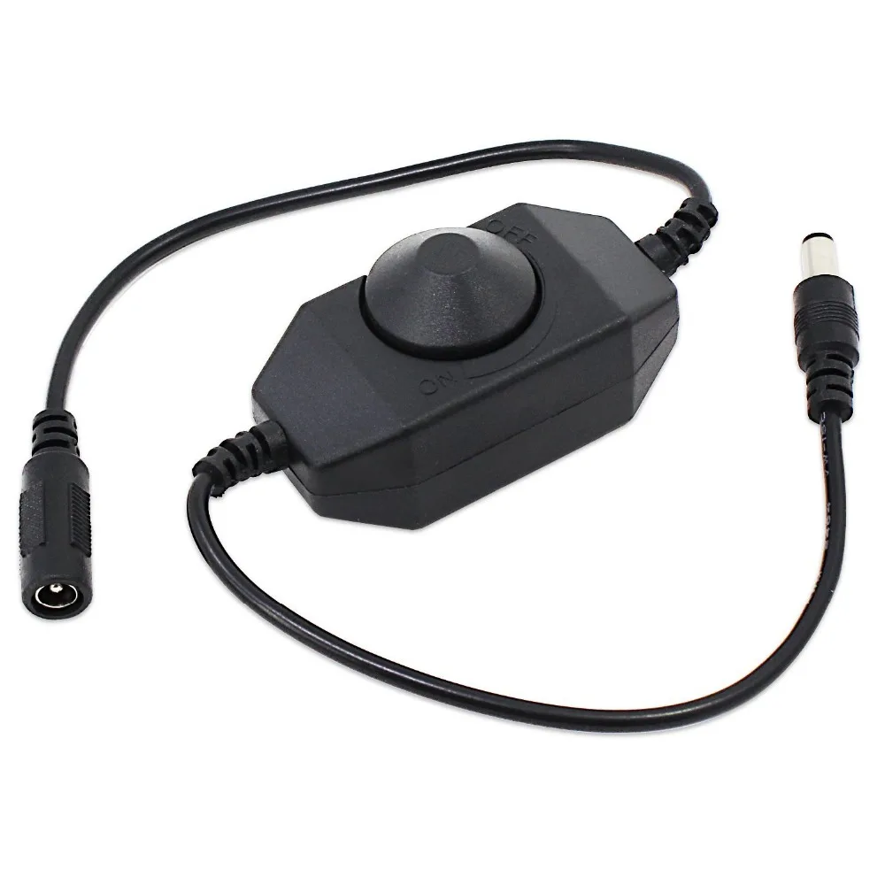 9-24V Dimmer for LED Strips lights LED Ribbon With DC plug Jack (PWM Black) Support Custom DIY OEM order