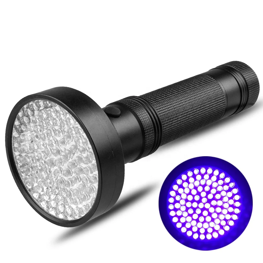 TZS-052 следов жизнедеятельности домашних животных и от клопов, 100 светодиодный 395nm Ультрафиолетовый детектор черного света для собак мочи, УФ фонарик черный свет