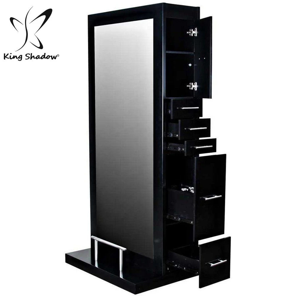 Hair salon equipment styling mirrors stations metal led barber mirror for beauty salon