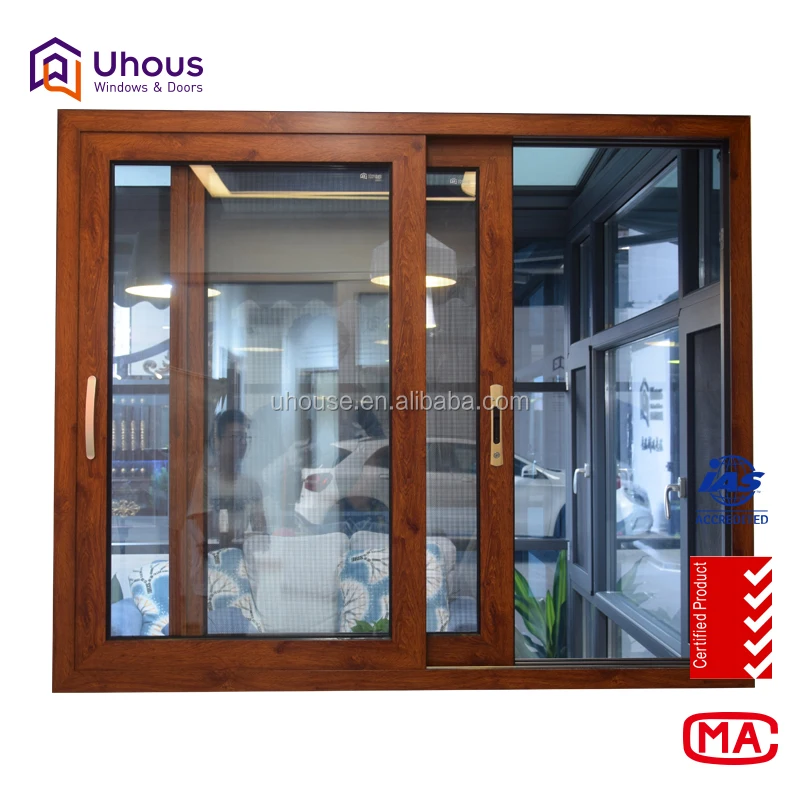 Aluminium tempered glass windows wholesale double glass waterproof aluminium sliding window