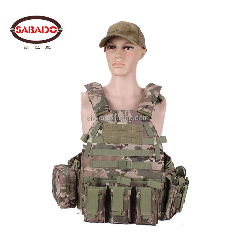 SABADO Factory outdoor Camouflage combat assault plate carrier tactical Quick Release vest