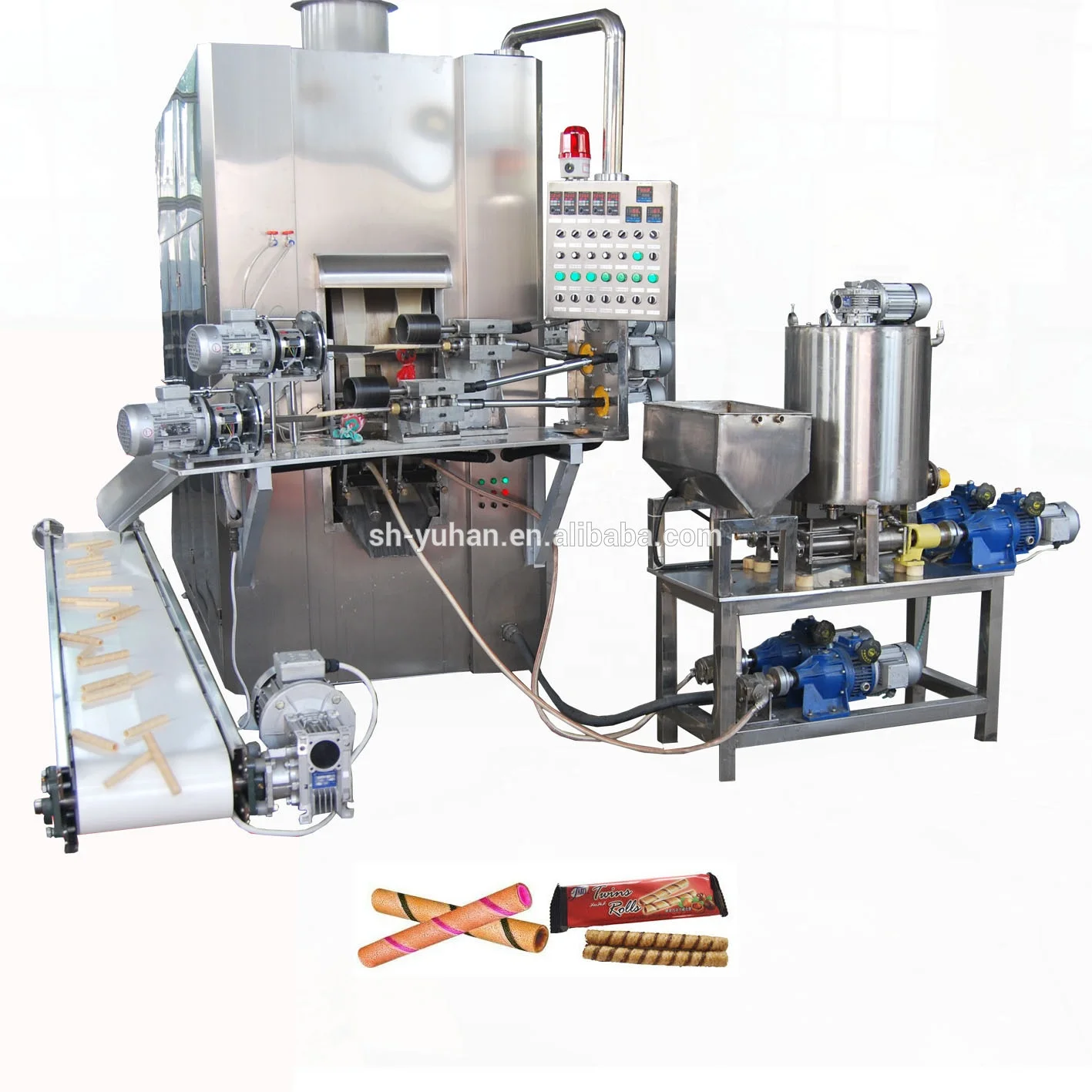 Chocolate filled egg roll machine Wafer Stick Making Machine