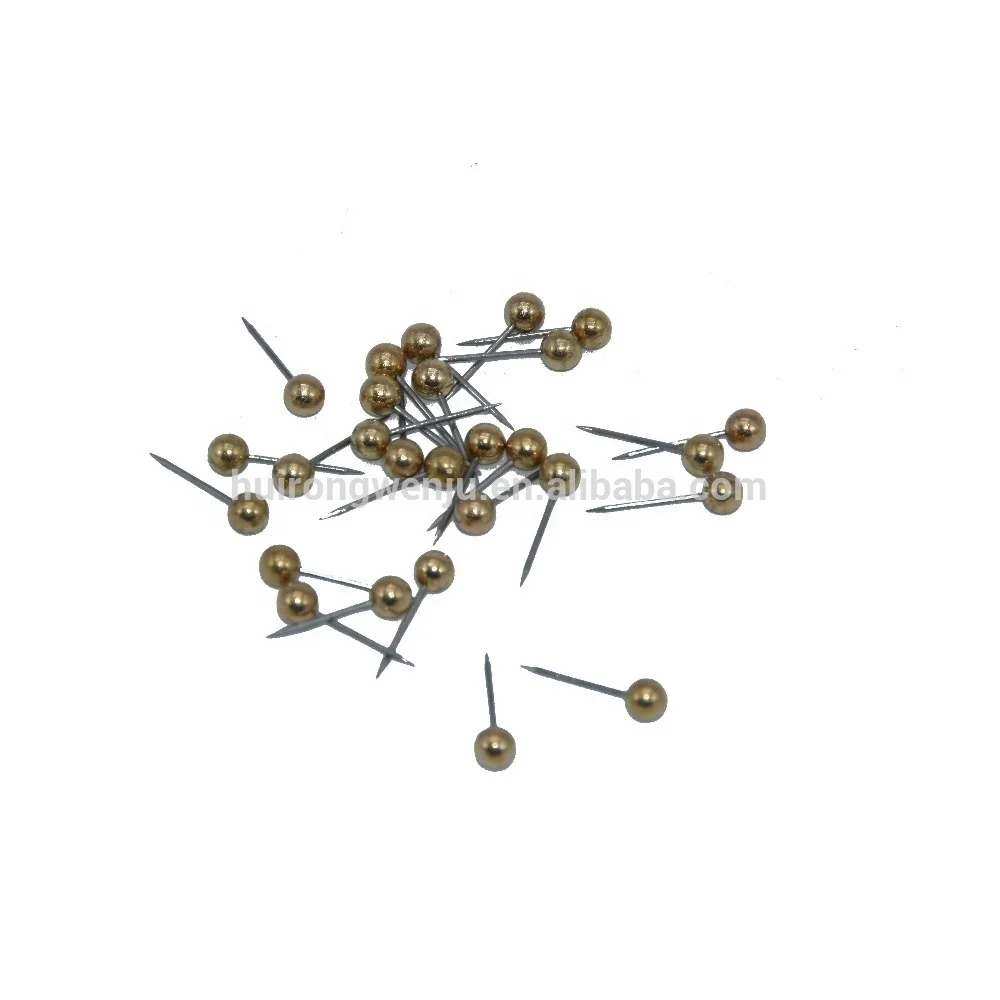 
Wholesale 20mm Length metal rose gold Thumb tack ball head World Map Pin 