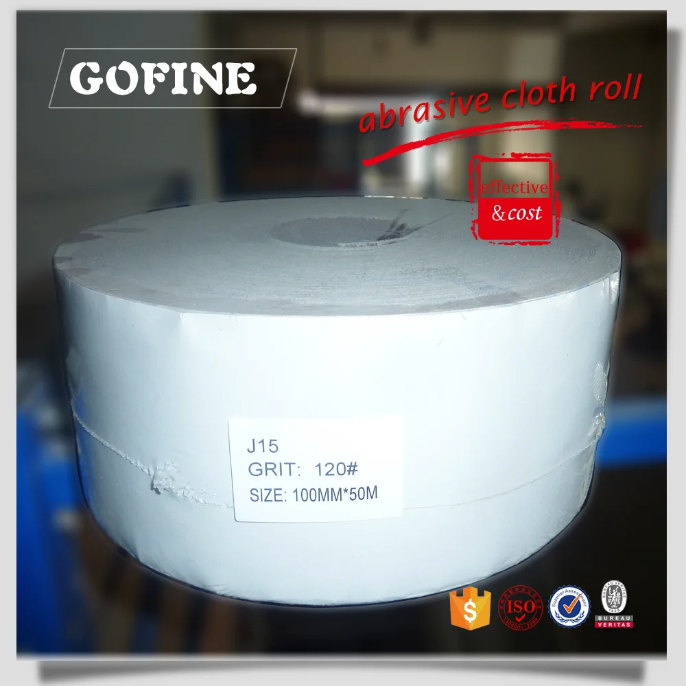 Aluminum oxide abrasive cloth roll/emery cloth roll for grinding wood, metal