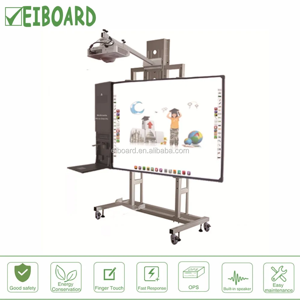 2019 Newest tech multi-media all-in-one pc interactive whiteboard for classrooms