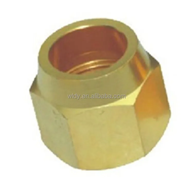 1/4, 3/8, 1/2, 5/8, 3/4 Brass Refrigeration Flare Copper nuts/flare nut brass fitting