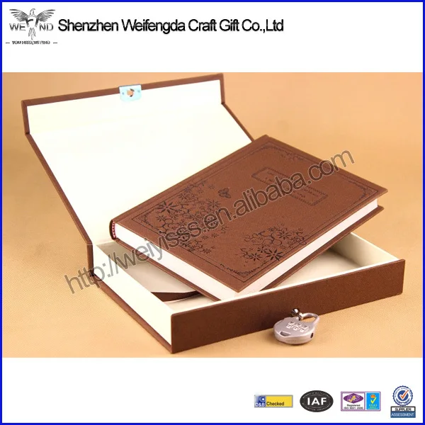new arrival top grade leather notebook with key& exquisite box