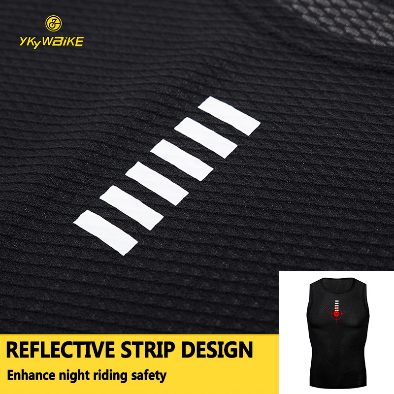 
YKYWBIKE OEM Custom Logo Mesh Underwear Cycling Vest Cycling Base Layer 