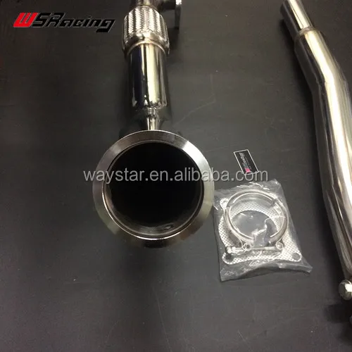 For VW For AUDI A3 8P 2.0 TFSI 3inch downpipe 304 stainless steel exhaust pipe