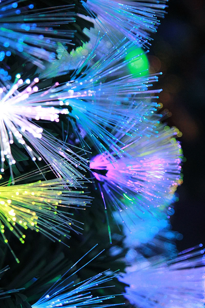 PVC Handmade Snow Leaves LED Colorful Lights Artificial DIY Christmas tree