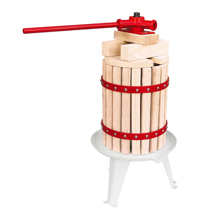 
Factory sell 6L basket manual fruit presser wooden oak fruit apples press 