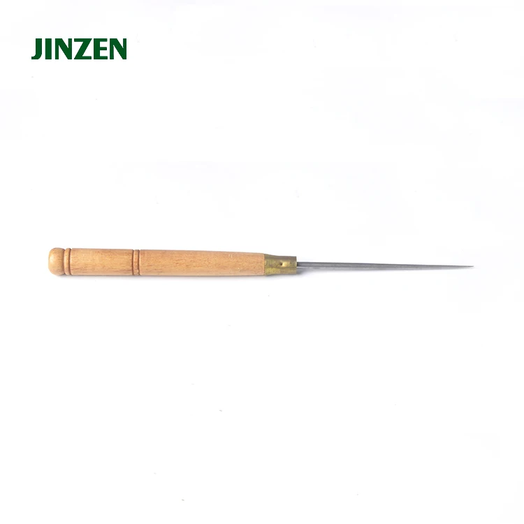 Sewing Machine Tool Leather Crafting Tool Handy Awl wooden handle Sewing Awl Needle For Making Hole JZ-71029