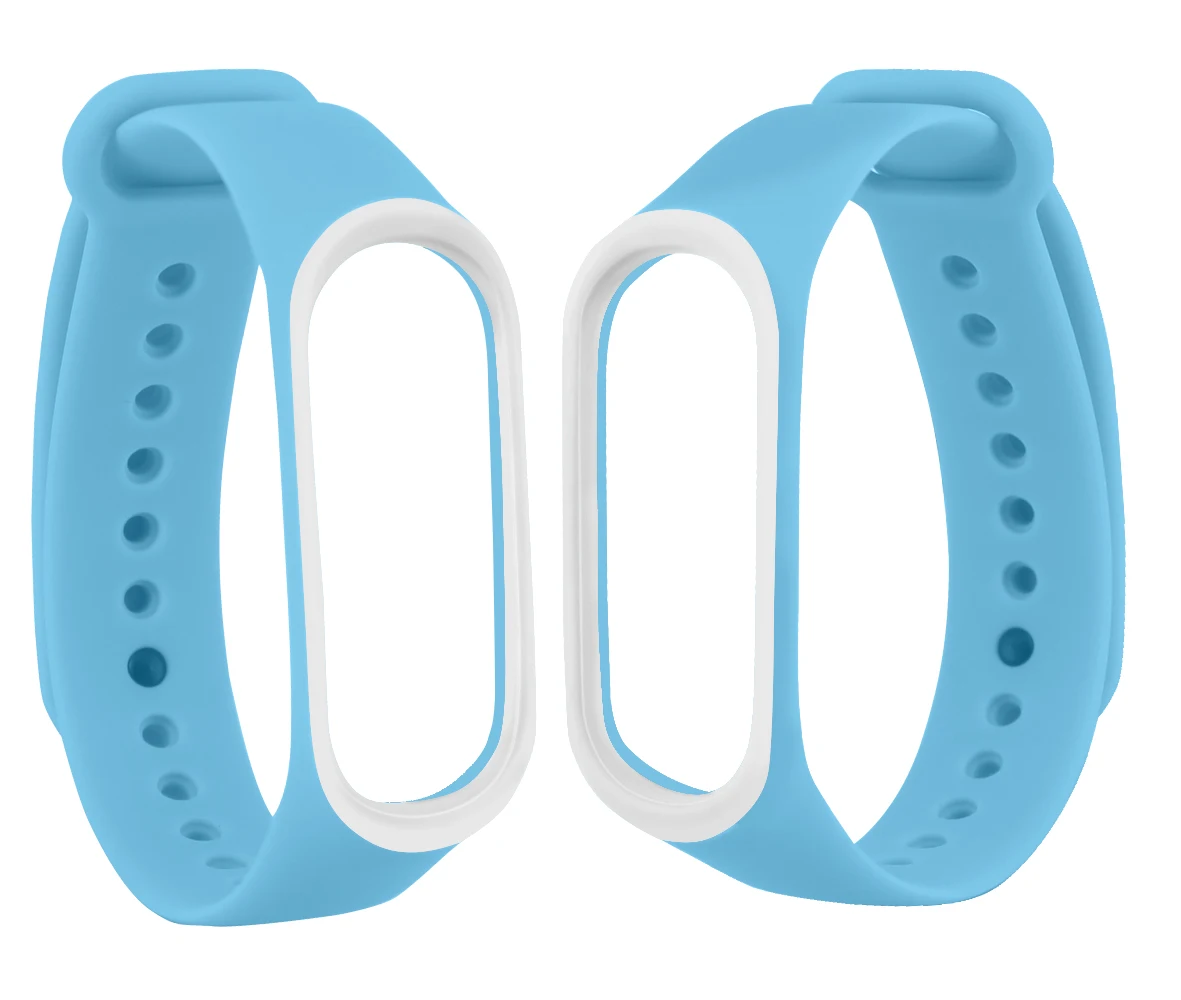Ремешок для смарт-часов Xiaomi Mi Band 3 сменный силиконовый двухцветный браслет мужчин и