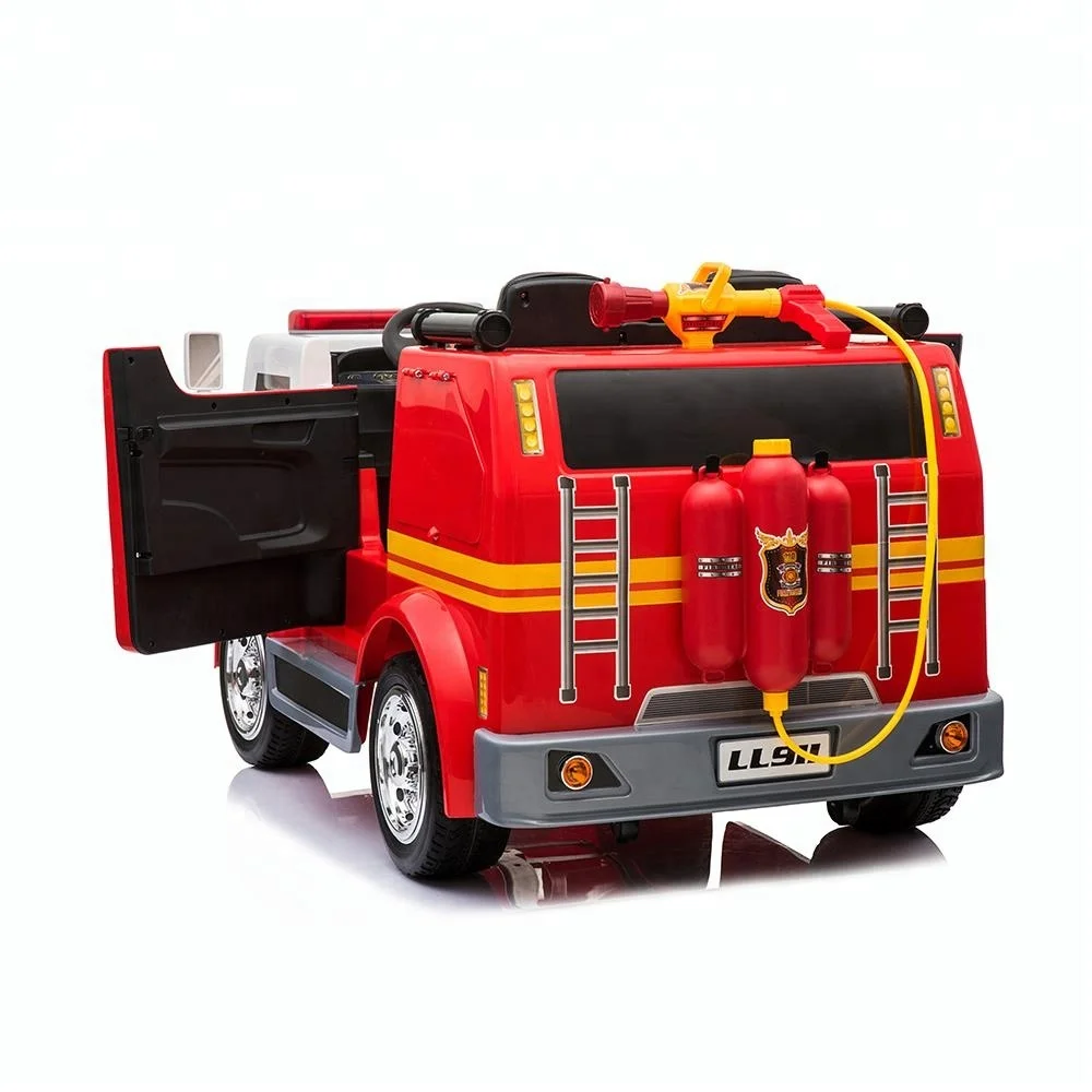 Newest popular electric kids car for fire truck with fire gun for baby electric car