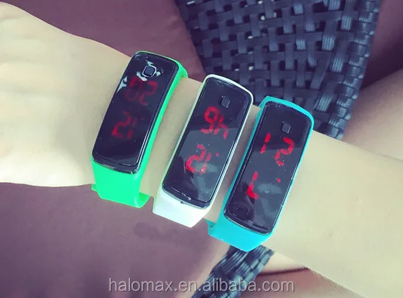 
Bracelet jelly silicone LED watch bracelet creative touch screen 2 generation sunglasses children electronic 2020 watch 