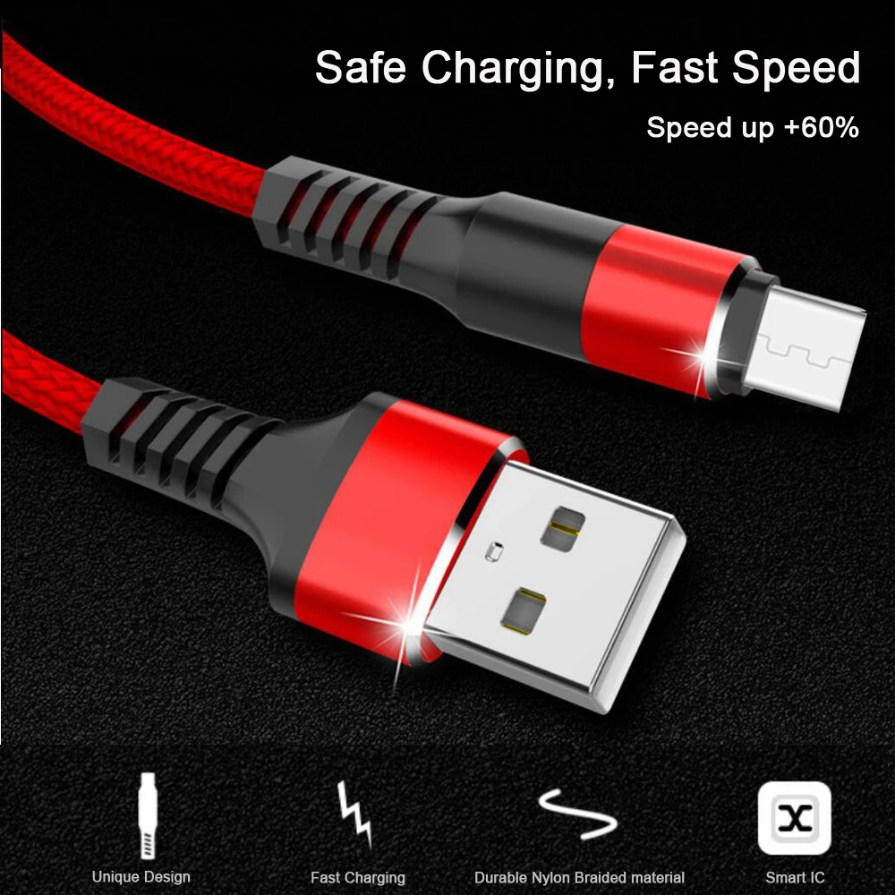 2019 New Arrival Fast Charging 2.4A USB Cable Data Cable for phone charger cable